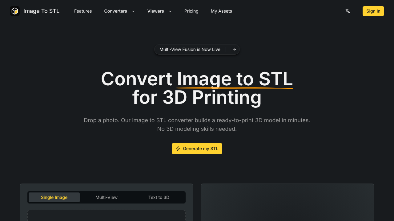 Image To STL website screenshot
