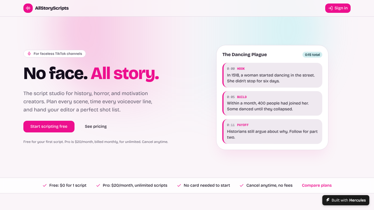 AllStoryScripts website screenshot