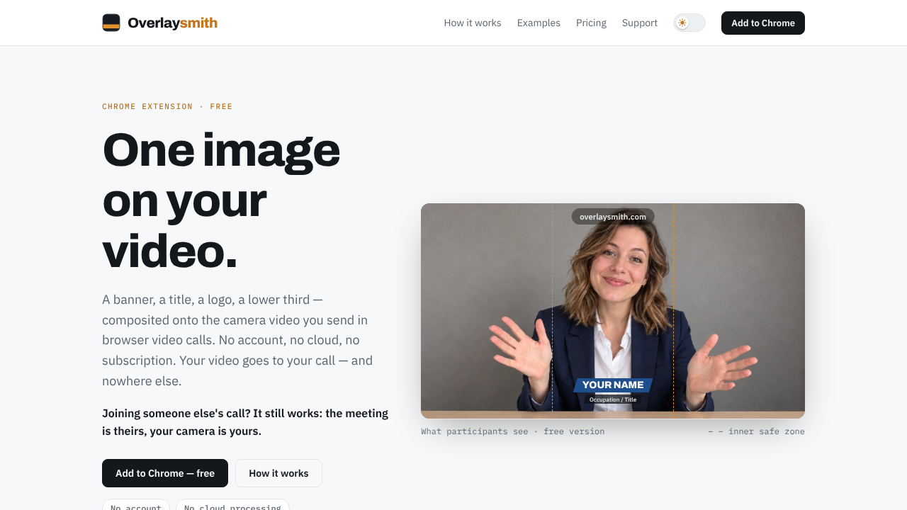 OverlaySmith website screenshot