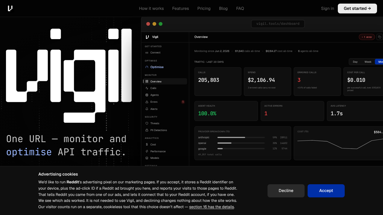 vigil website screenshot