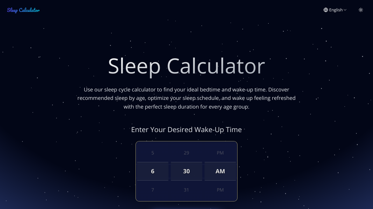 sleep calculator