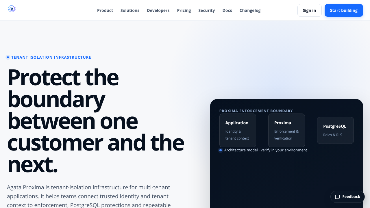Agata Proxima website screenshot