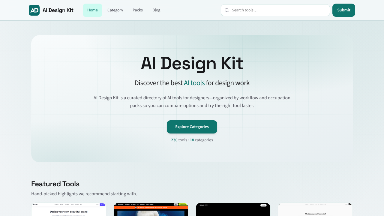AI Design Kit website screenshot