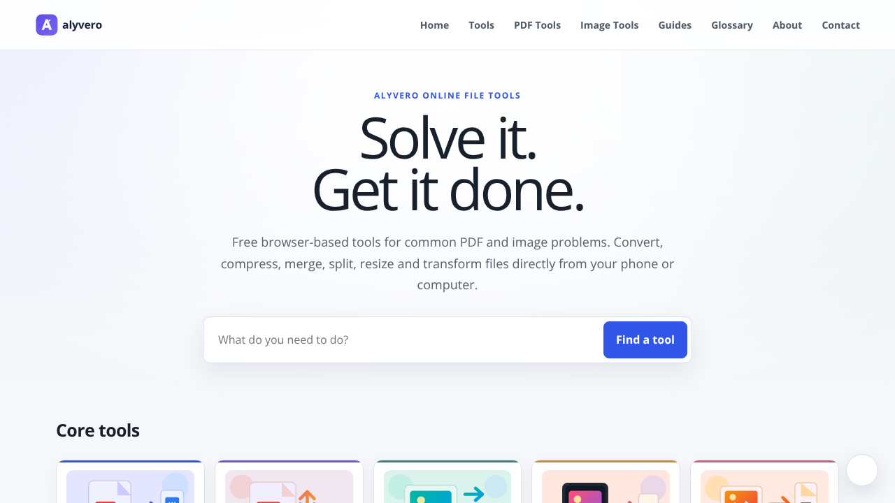 Alyvero website screenshot