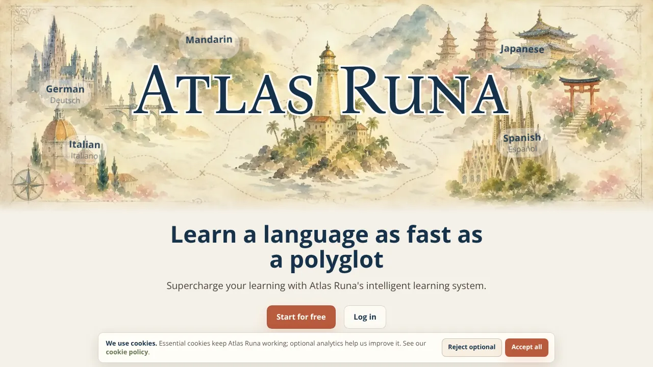 Atlas Runa website screenshot