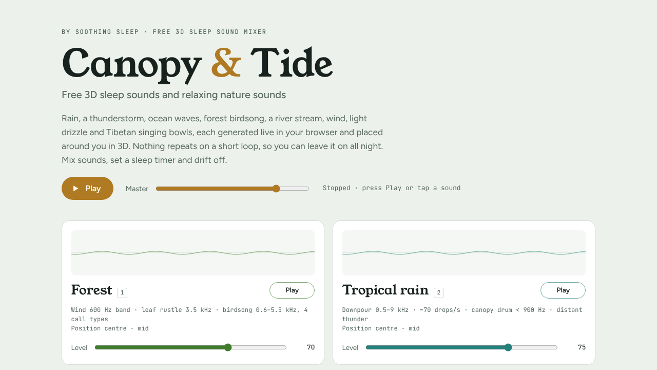 Canopy & Tide website screenshot