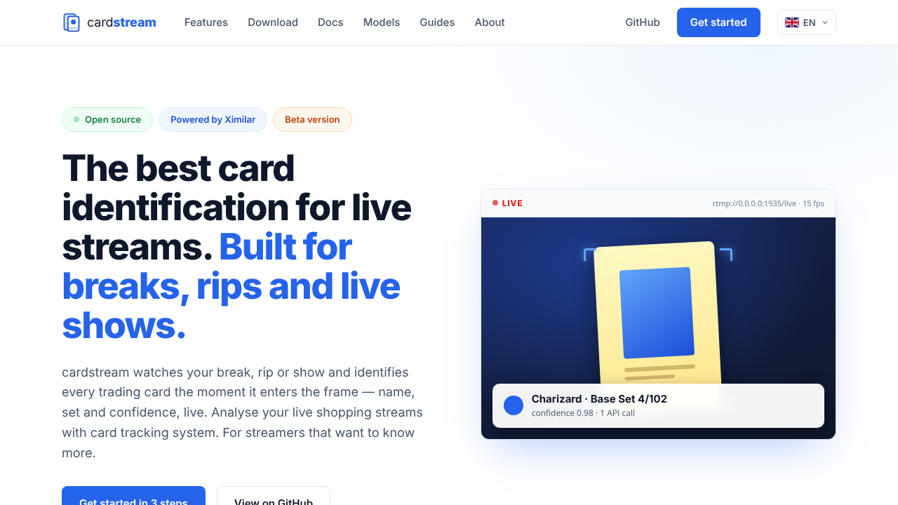 Cardstream.ai website screenshot