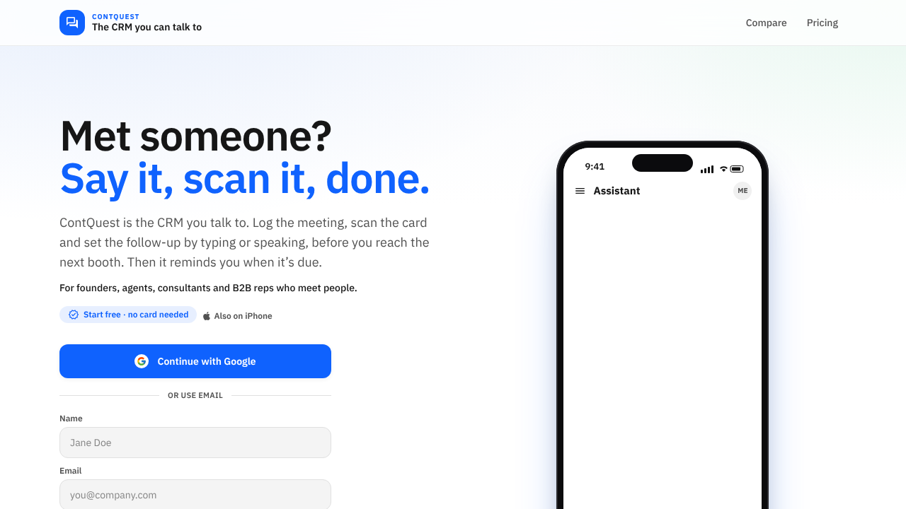ContQuest website screenshot