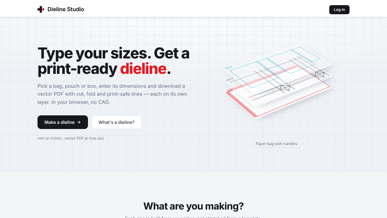 Dieline Studio website screenshot