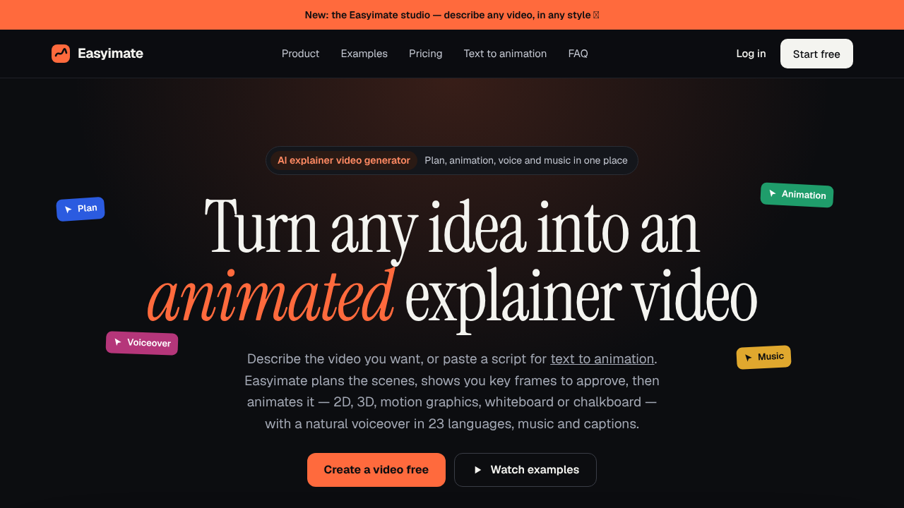 Easyimate website screenshot