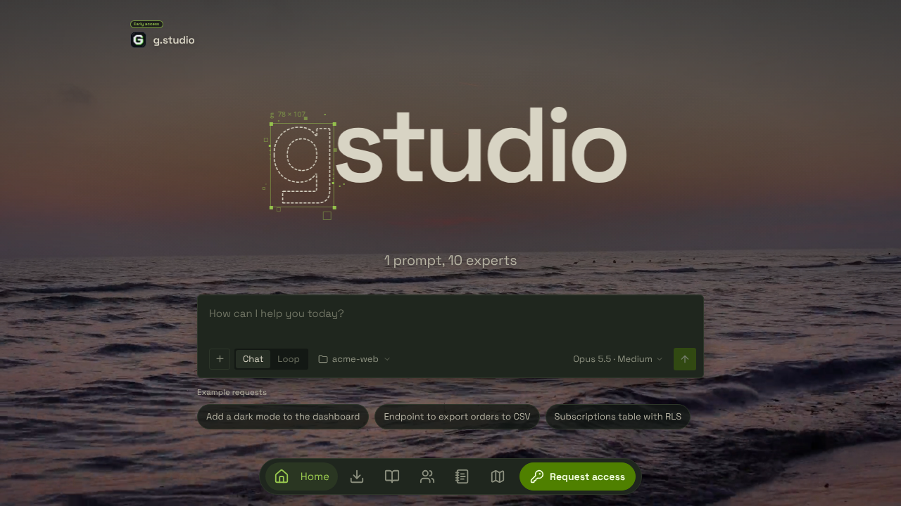g.studio · 1 Prompt 10 Experts