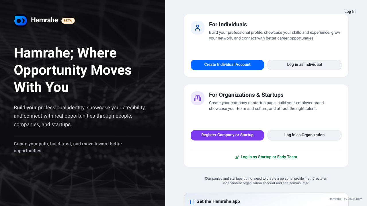 Hamrahe website screenshot