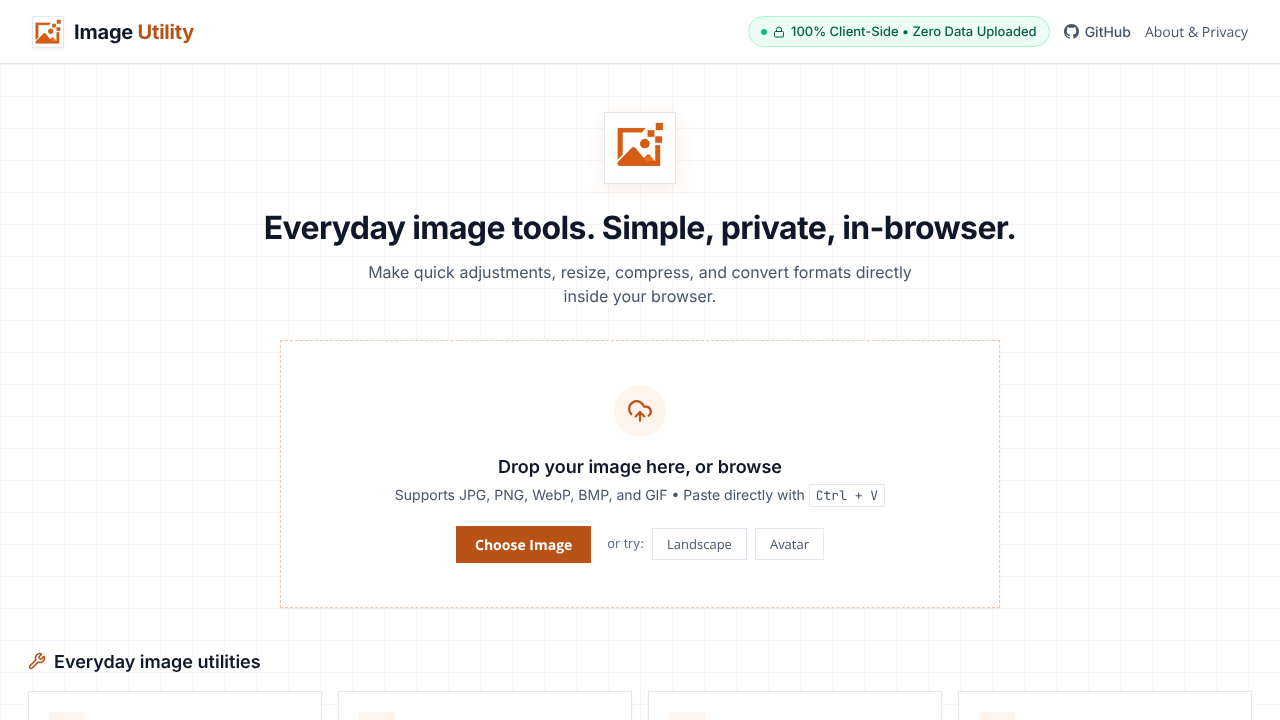 Image Utils website screenshot