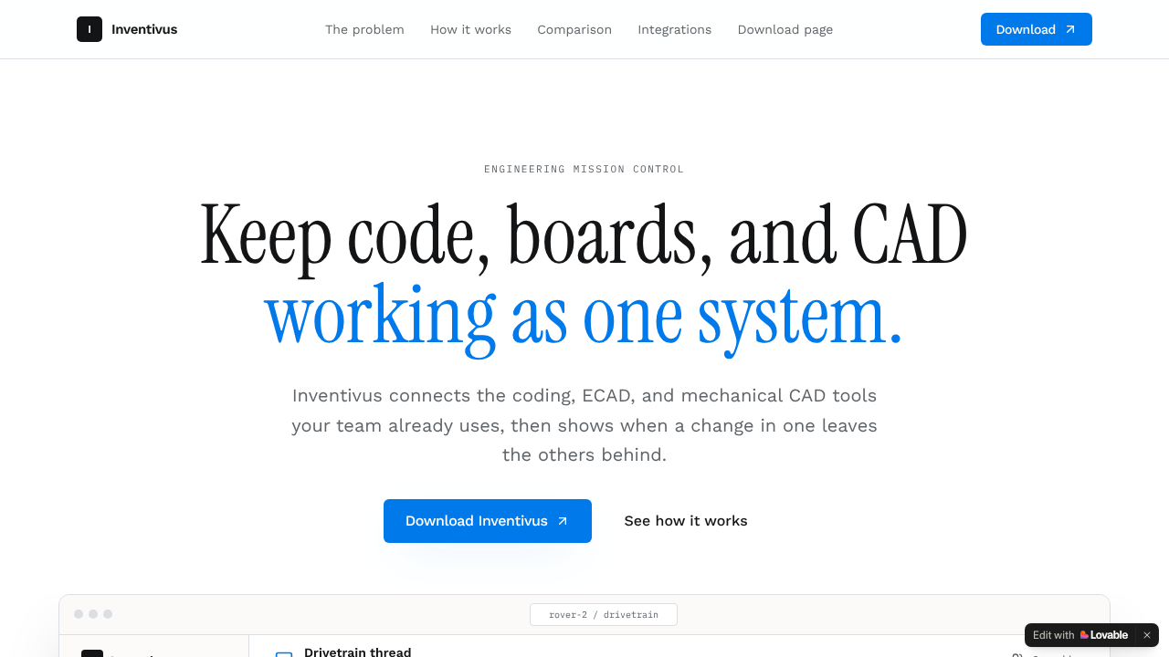 Inventivus: Cross-Team Mission Control