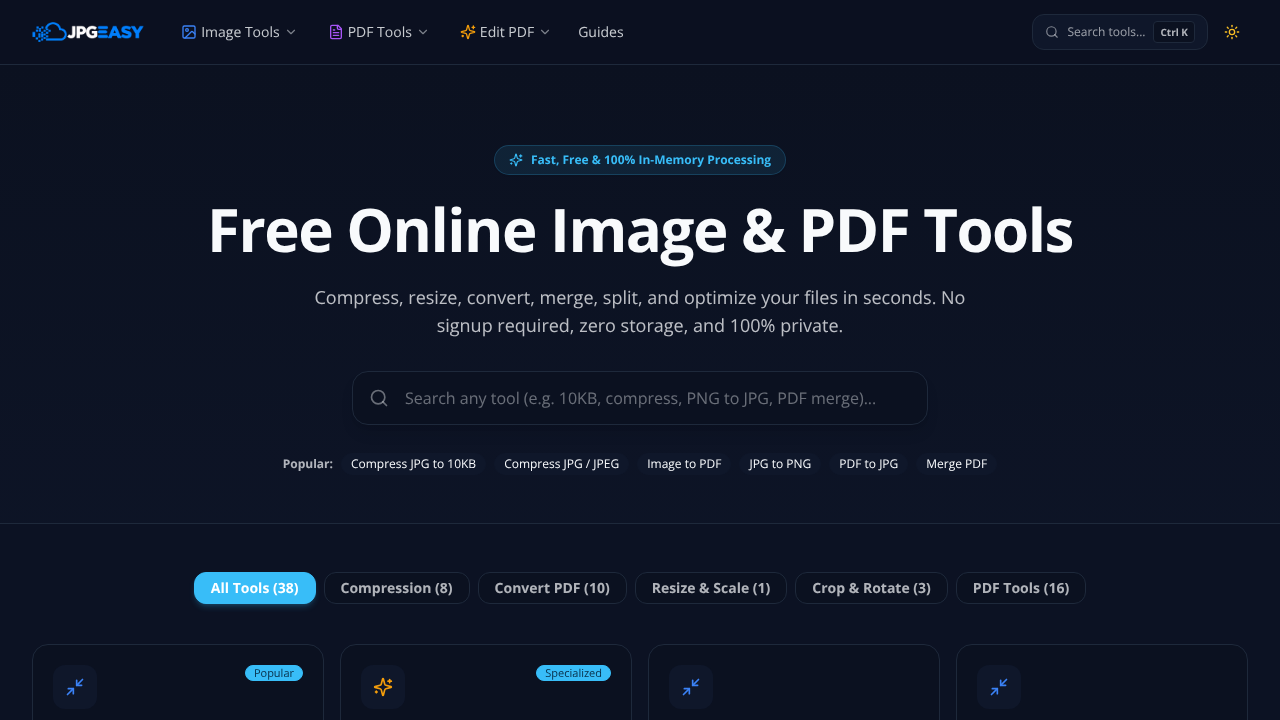 JPGEASY website screenshot