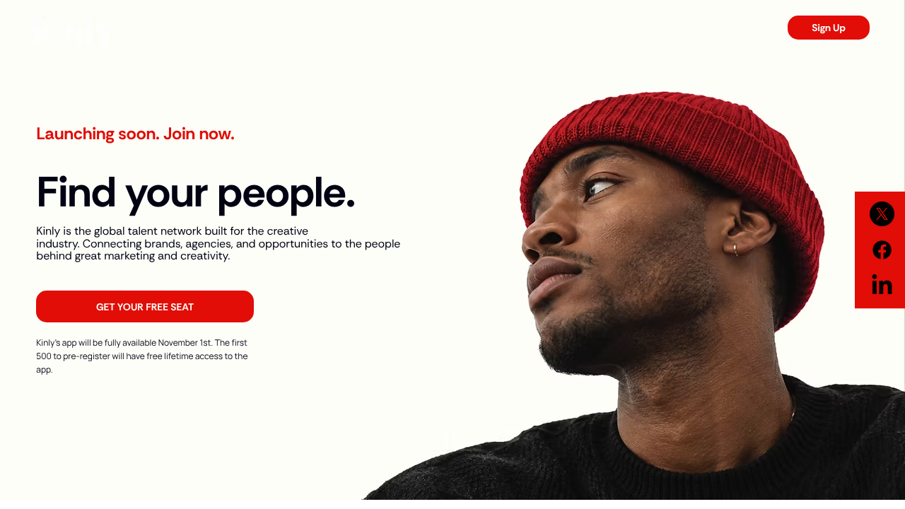 Kinly website screenshot