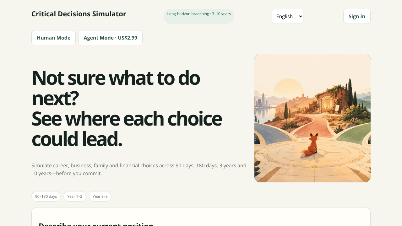 Life Simulator website screenshot