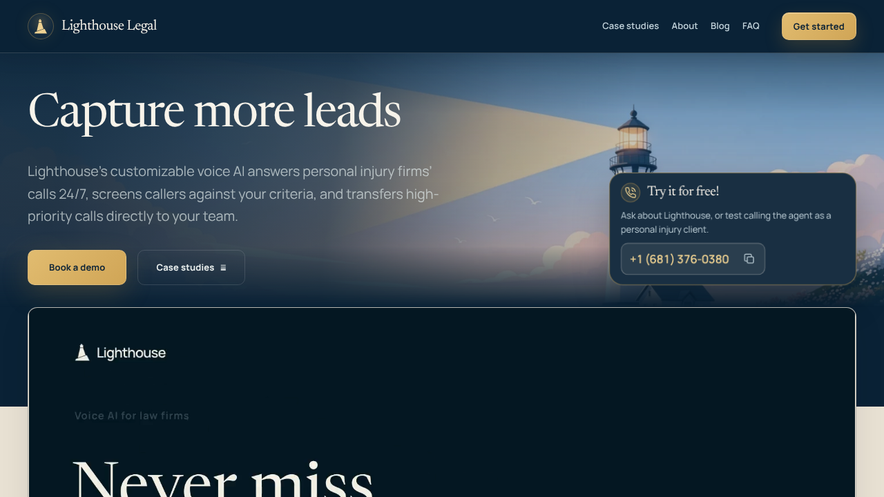 Lighthouse Legal website screenshot