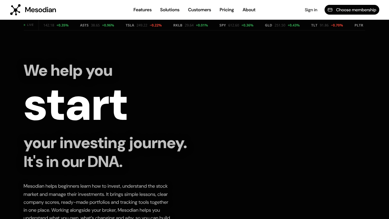 Mesodian website screenshot