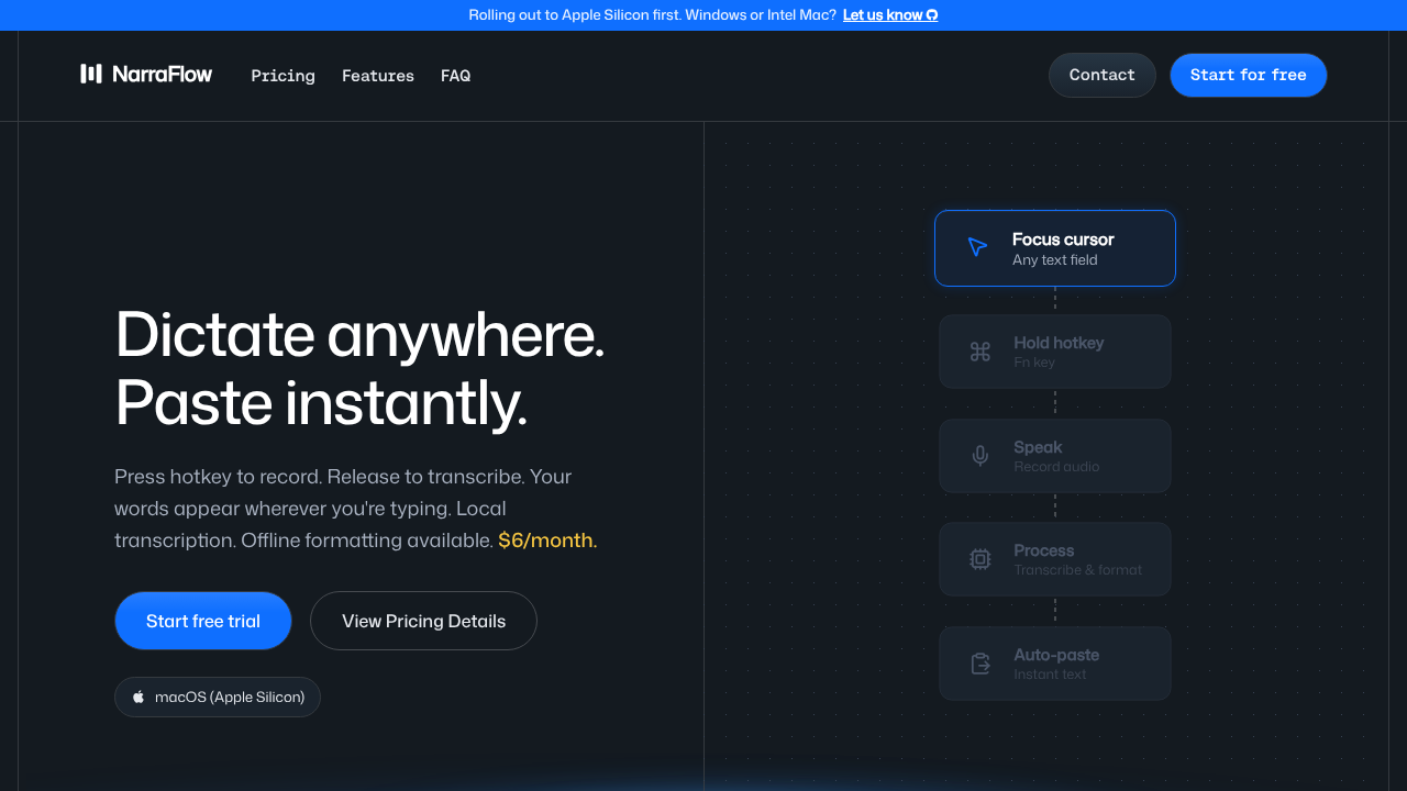 NarraFlow website screenshot