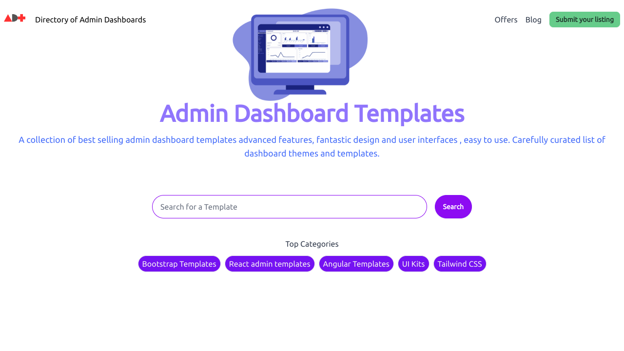 Admin Dashboard templates Directory