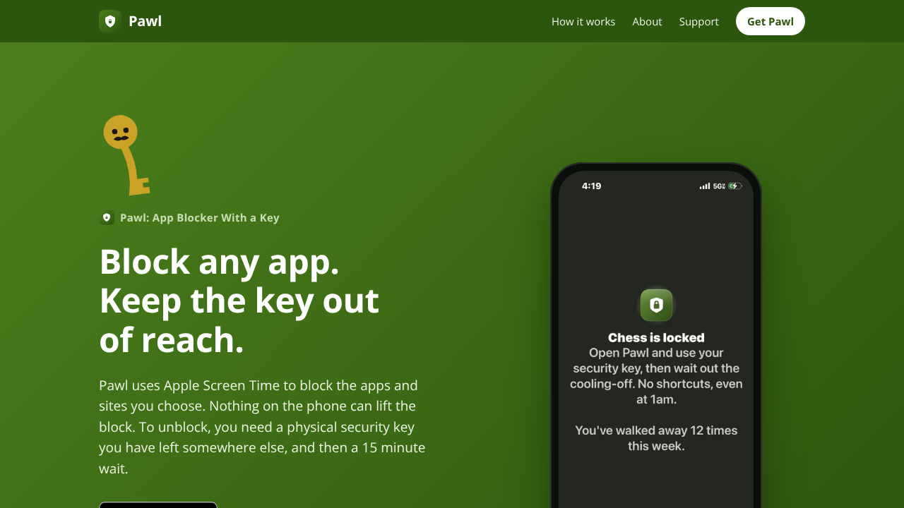 Pawl website screenshot