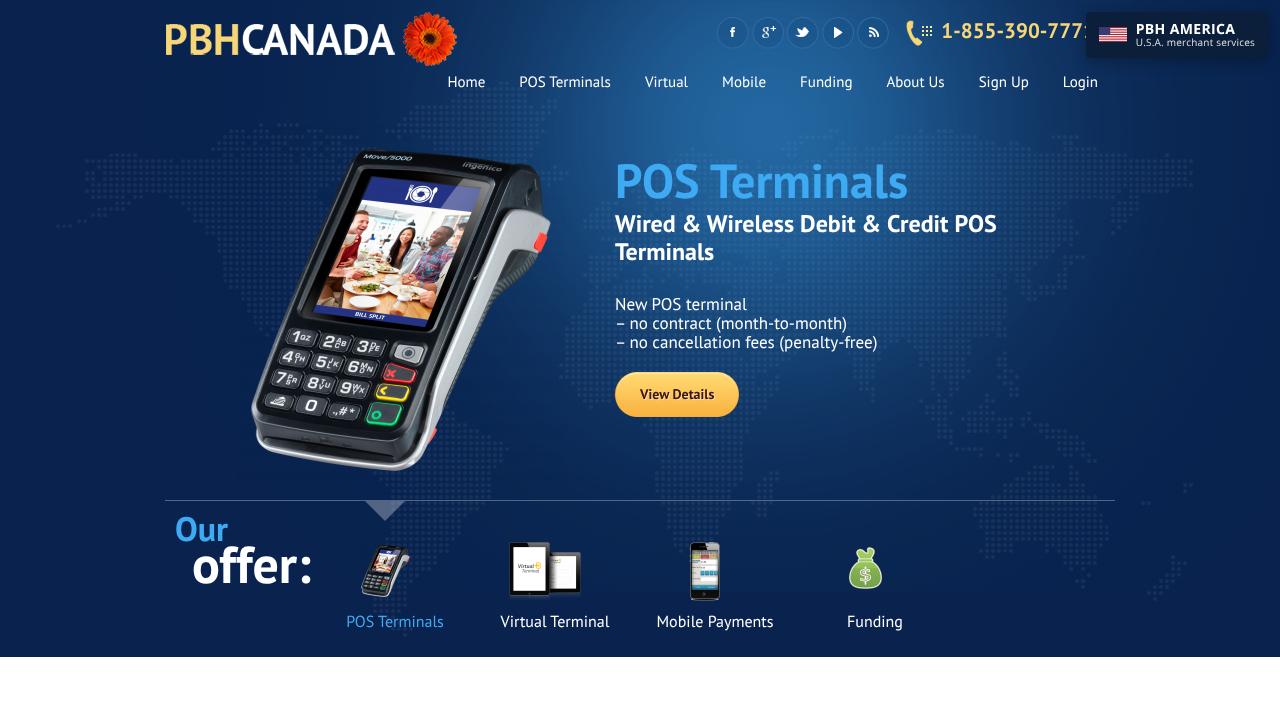 PBH Canada website screenshot