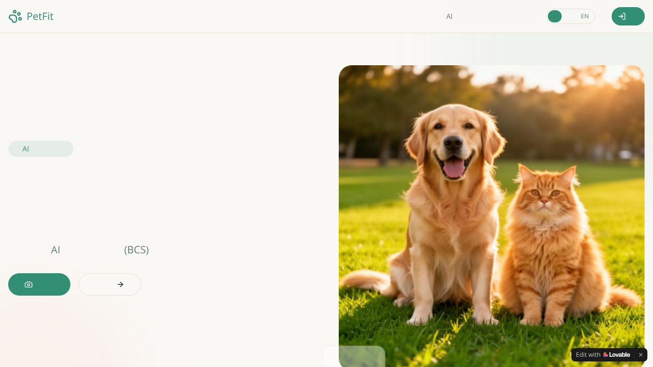 PetFit website screenshot