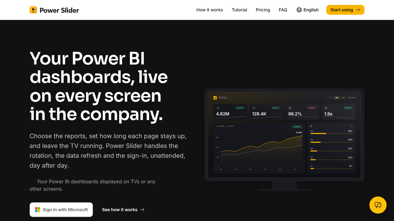 Power Slider website screenshot