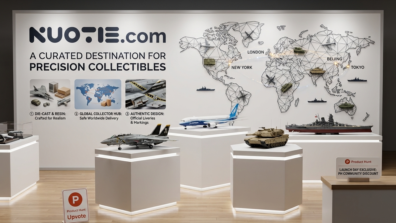 Premium Diecast Aircraft & Military Models Store | NUOTIE website screenshot