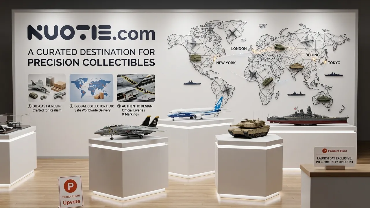 Premium Diecast Aircraft & Military Models Store | NUOTIE website screenshot