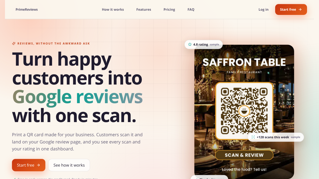PrimeReviews website screenshot