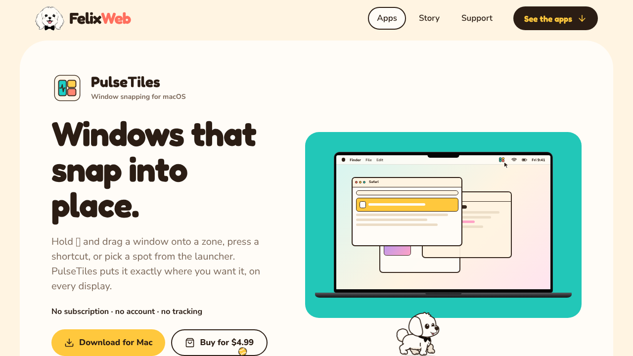PulseTiles website screenshot