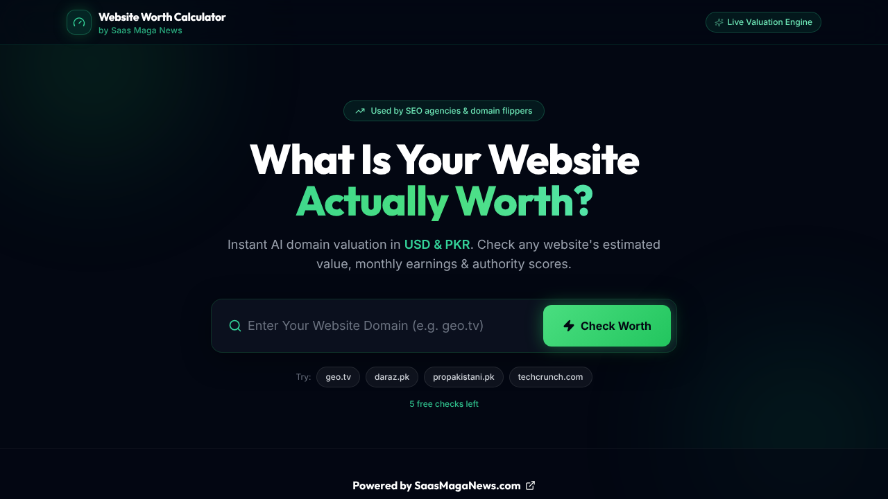 Saas Maga - AI Website Authority Checker