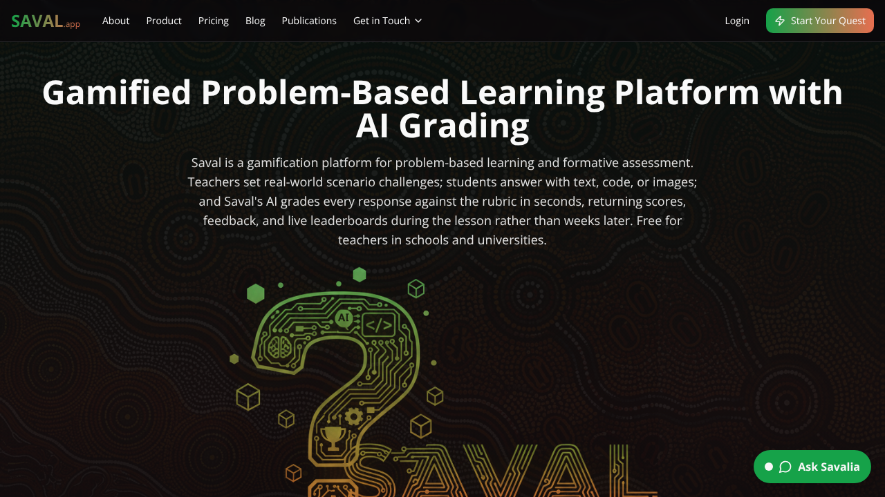 Saval website screenshot