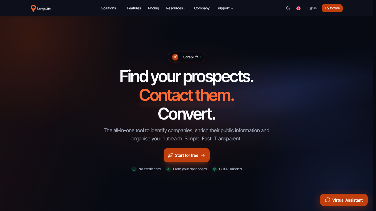 ScrapLift website screenshot