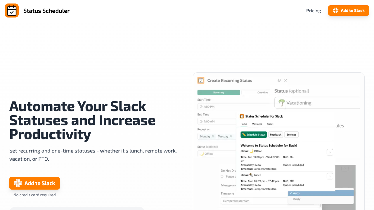 Status Scheduler for Slack 3.0