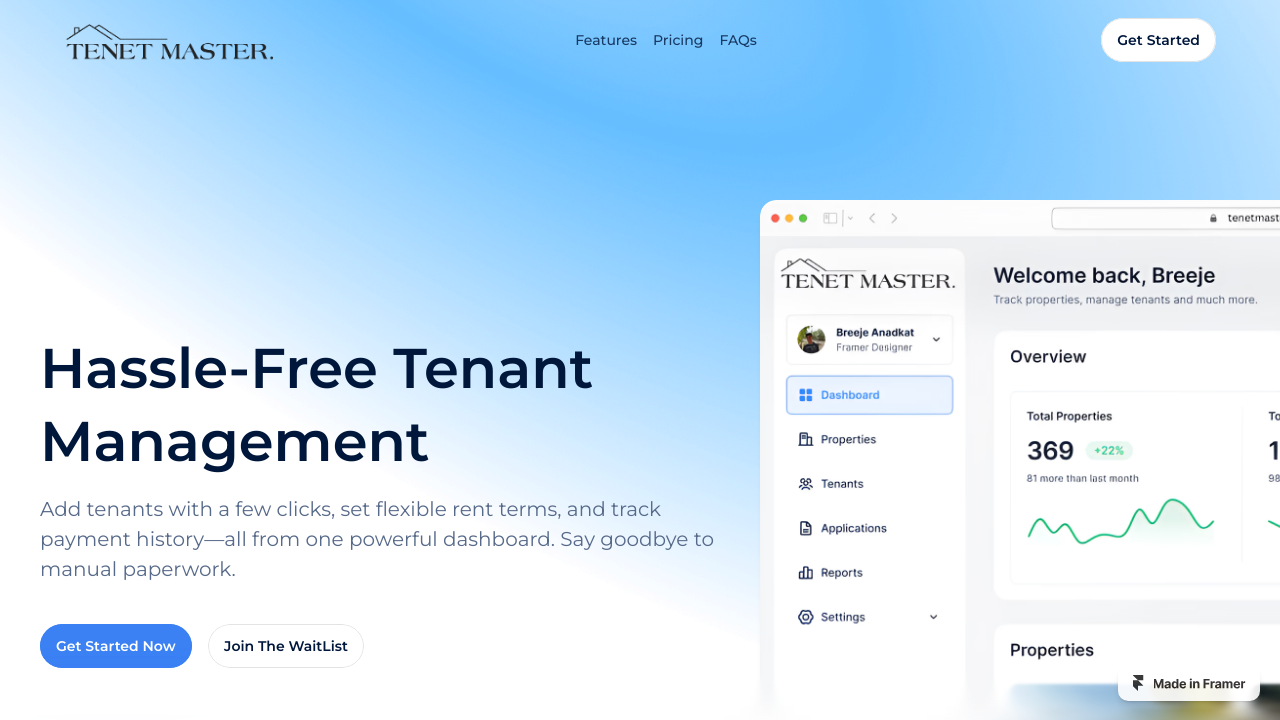 TenetMaster Simplify Property Management