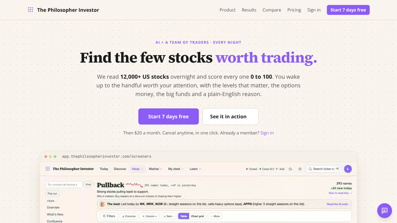 The Philosopher Investor website screenshot