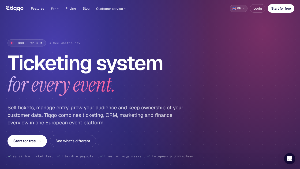 Tiqqo – Event Ticketing & Audience CRM