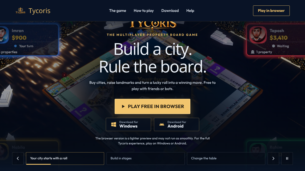 Tycoris website screenshot