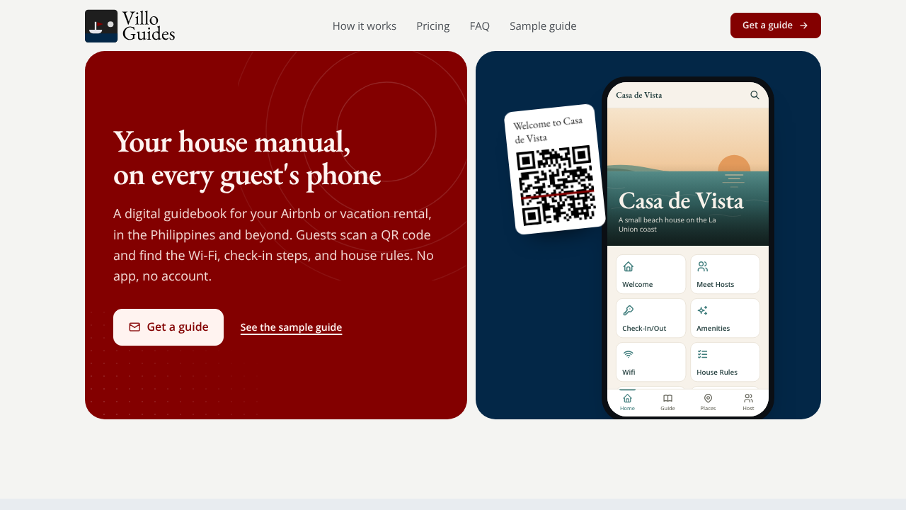 VilloGuides website screenshot