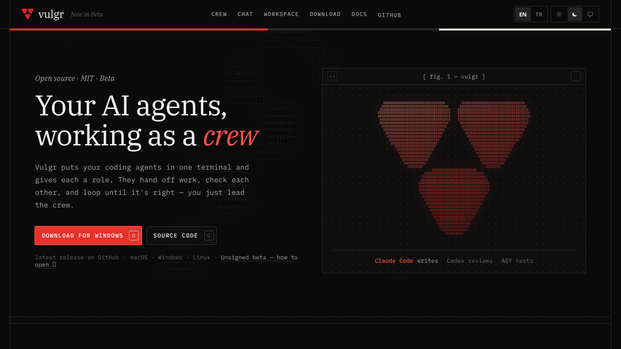 Vulgr website screenshot