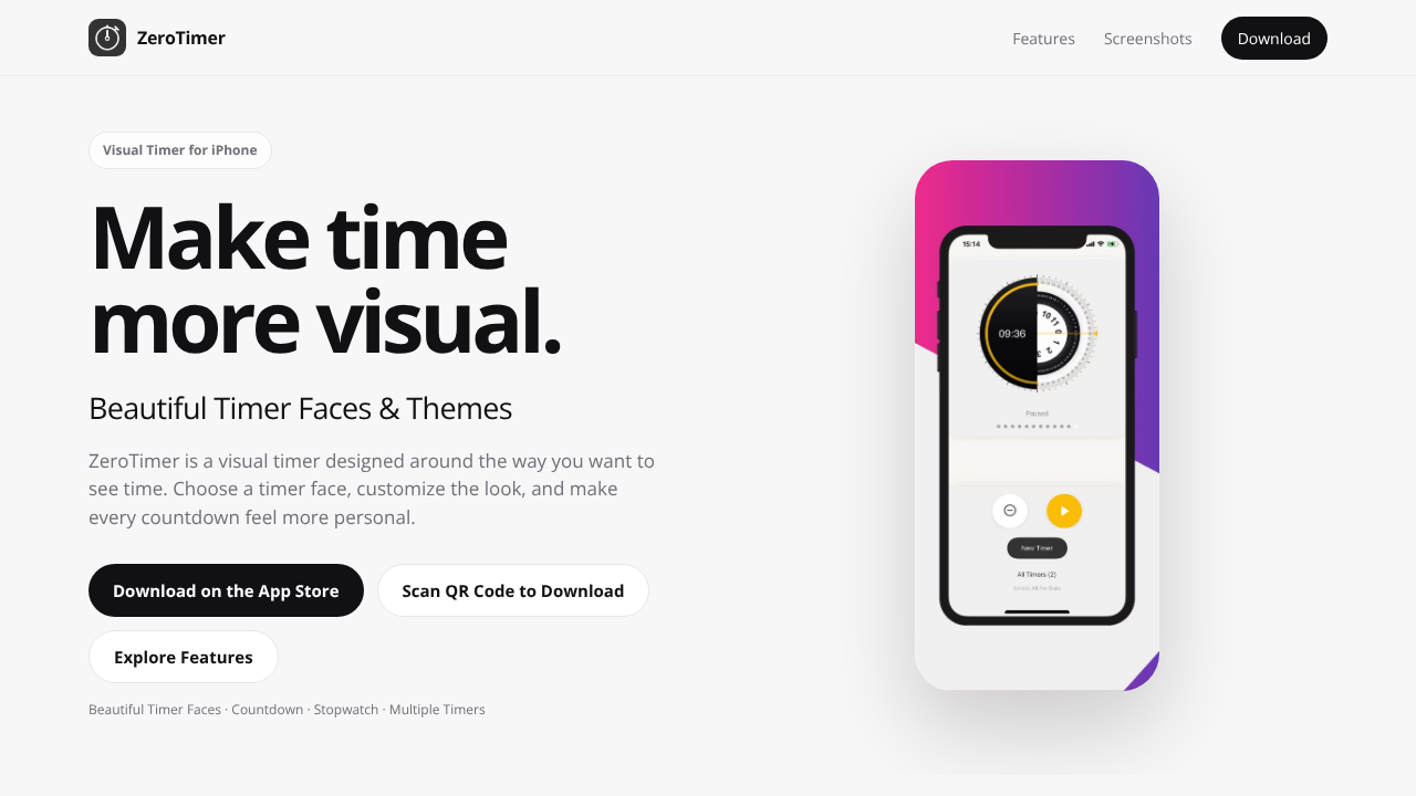 ZeroTimer: Visual Timer
